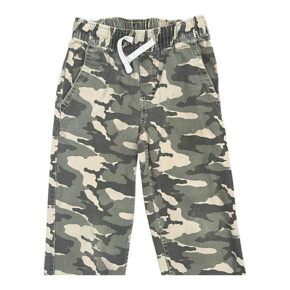 Wonder Nation  camo print brown green Boy pants 6-7 pockets elastic waist string - Picture 4 of 15